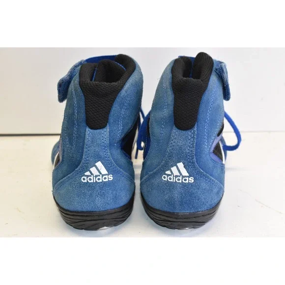 Adidas Pretereo 2.0 Wrestling Shoes Blue Mens 7 G50524 High Top Suede Boxing Gym - Picture 7 of 9
